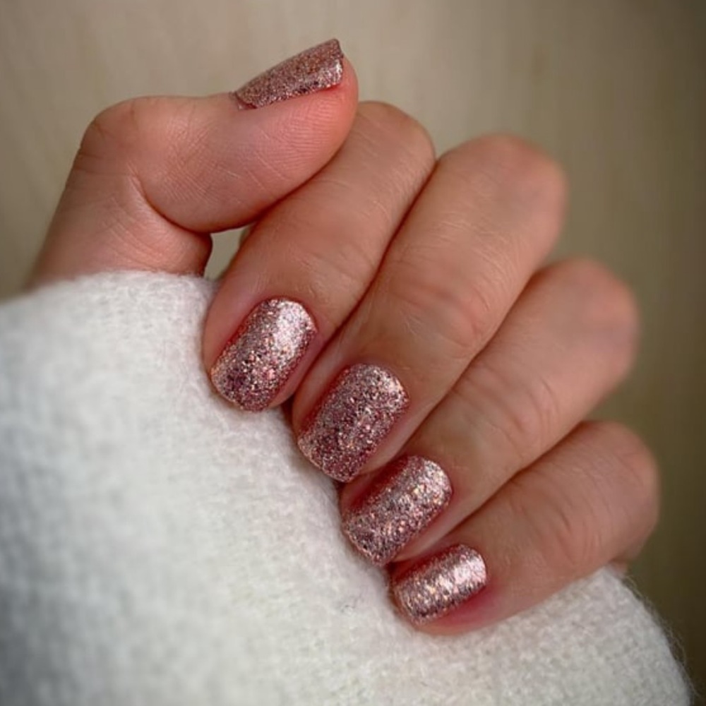 *Retired* Color Street: Social Butterfly | Rose Gold Glitter Pink Metallic Party - Picture 9 of 16